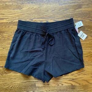 Nordstrom Open edit black pull on shorts 2X wide elastic waistband high waisted